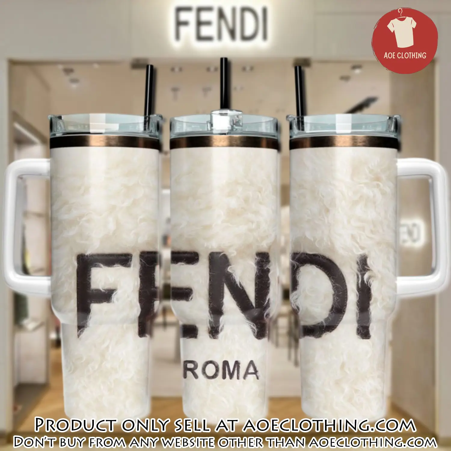 Fendi 40oz fashion logo fendi stanley tumbler ktb1121 aoe2419628
